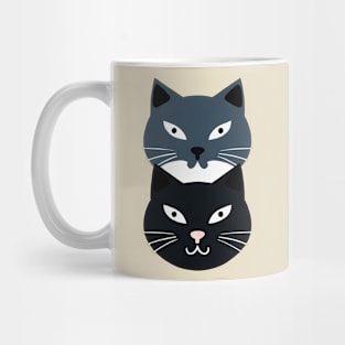 Two cats faces Mug